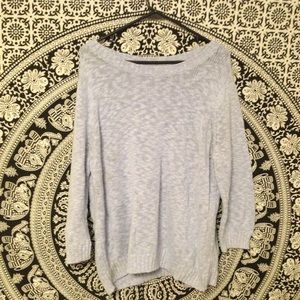 blue knitted sweater